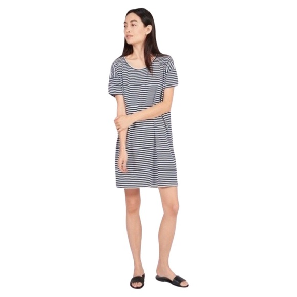 EVERLANE Striped Relaxed Tee Dress - Picture 1 of 8